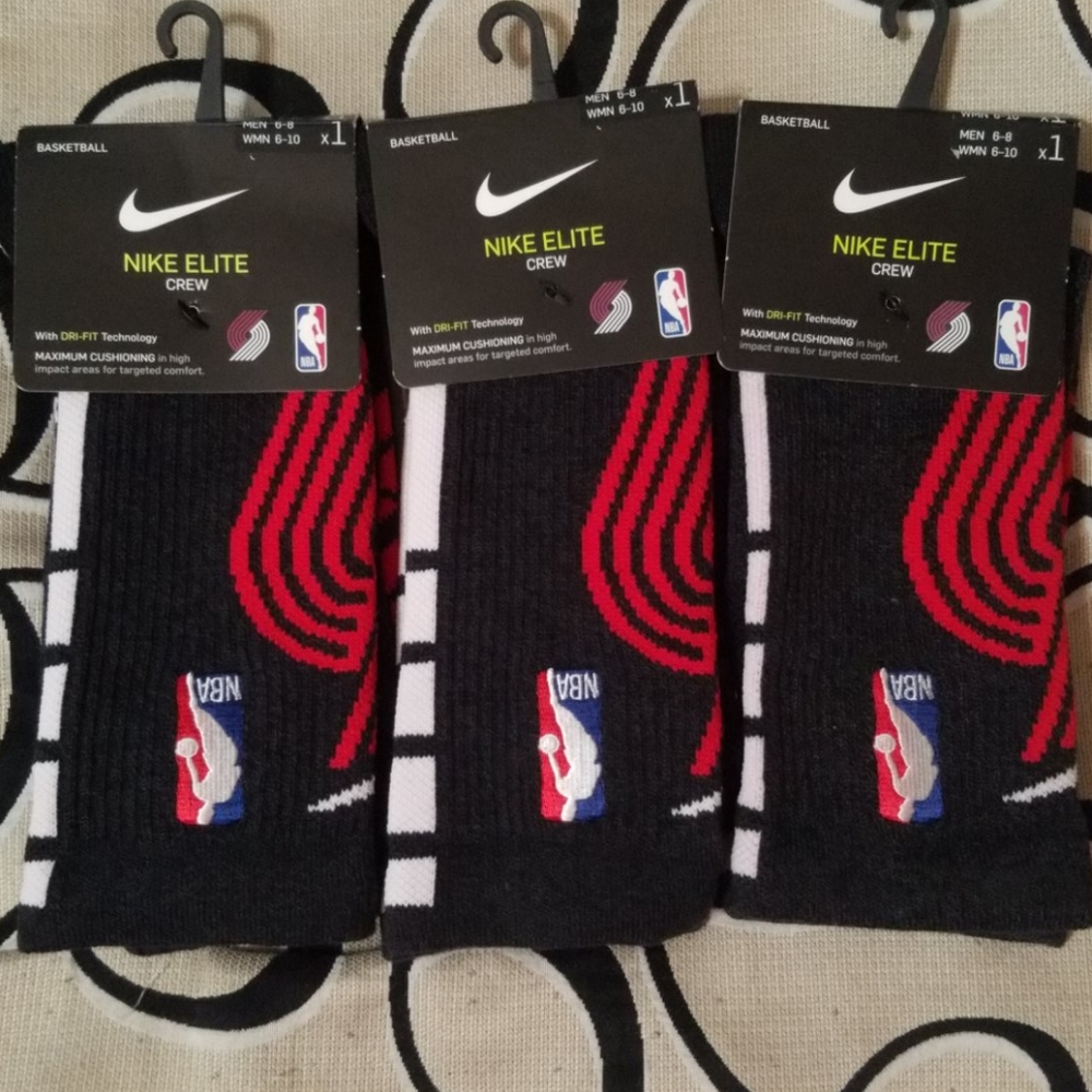 Nike Elite Portland Trail Blazers Socks Lot NWT
